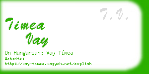 timea vay business card